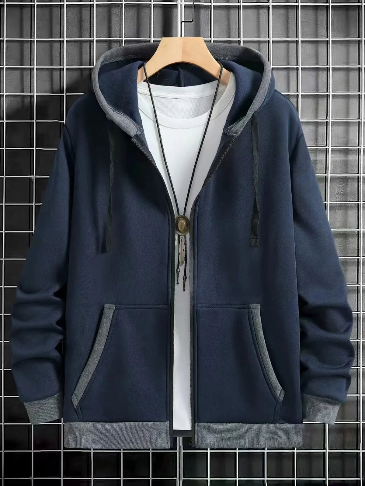 Men's Hooded Zipper Cardigan