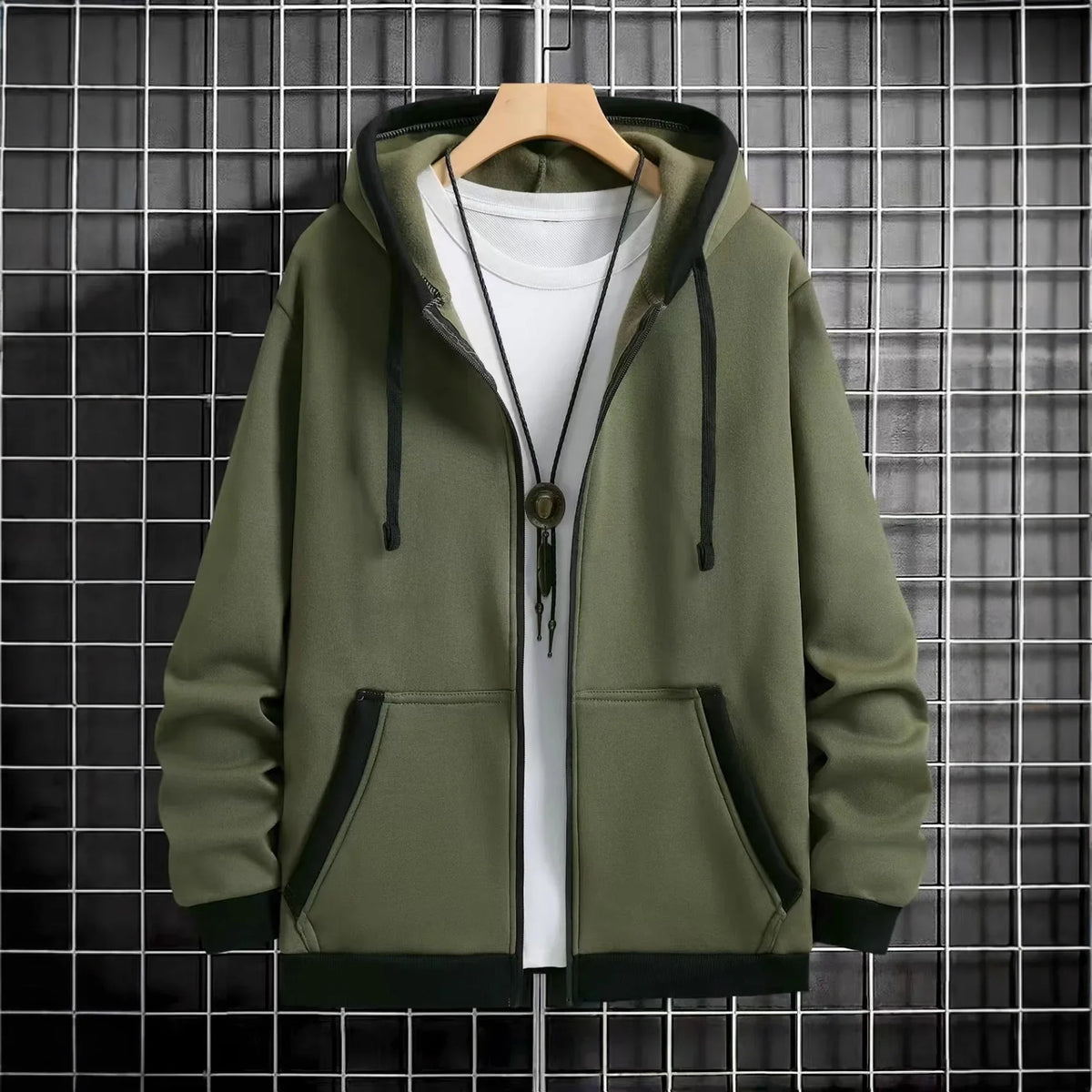 Men's Hooded Zipper Cardigan