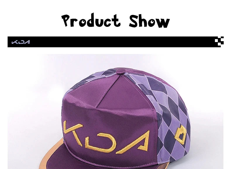 KDA Hat Purple Embroidery Cap