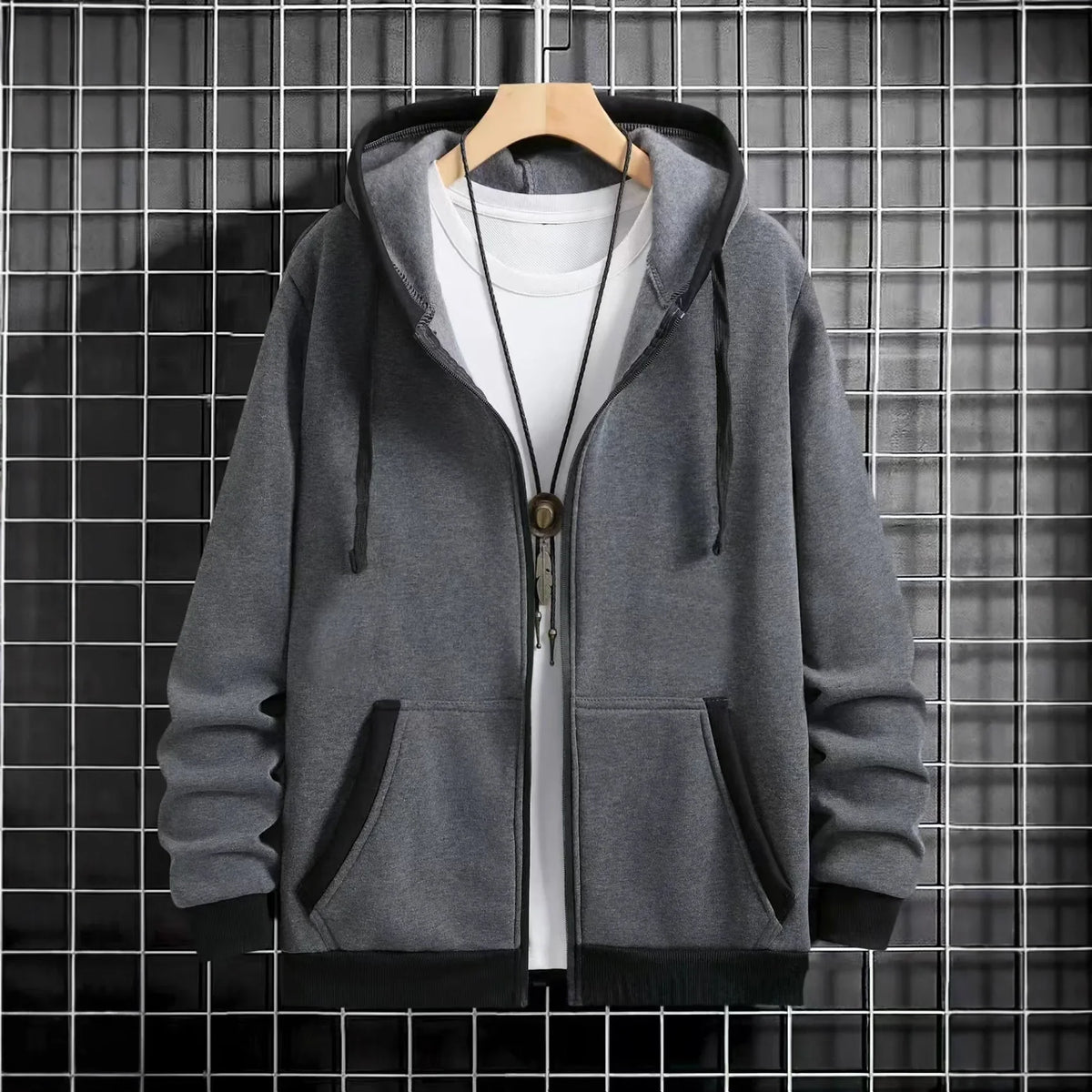 Men's Hooded Zipper Cardigan