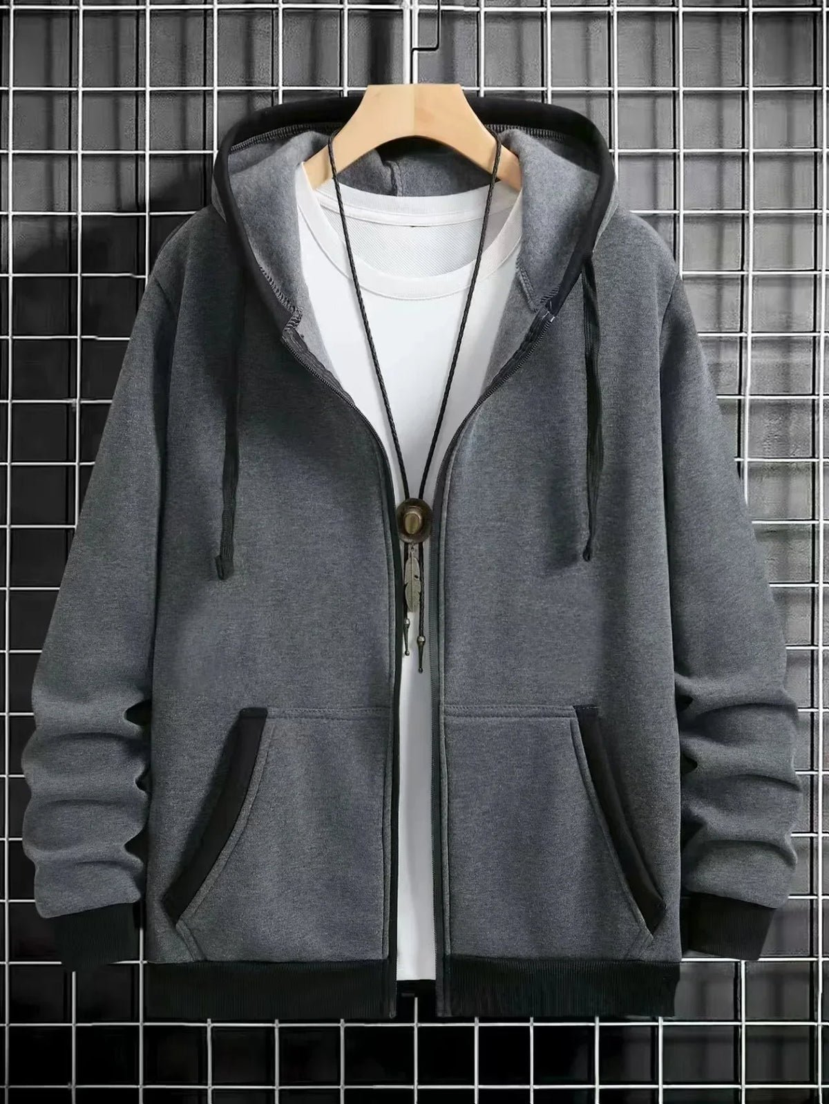 Men's Hooded Zipper Cardigan