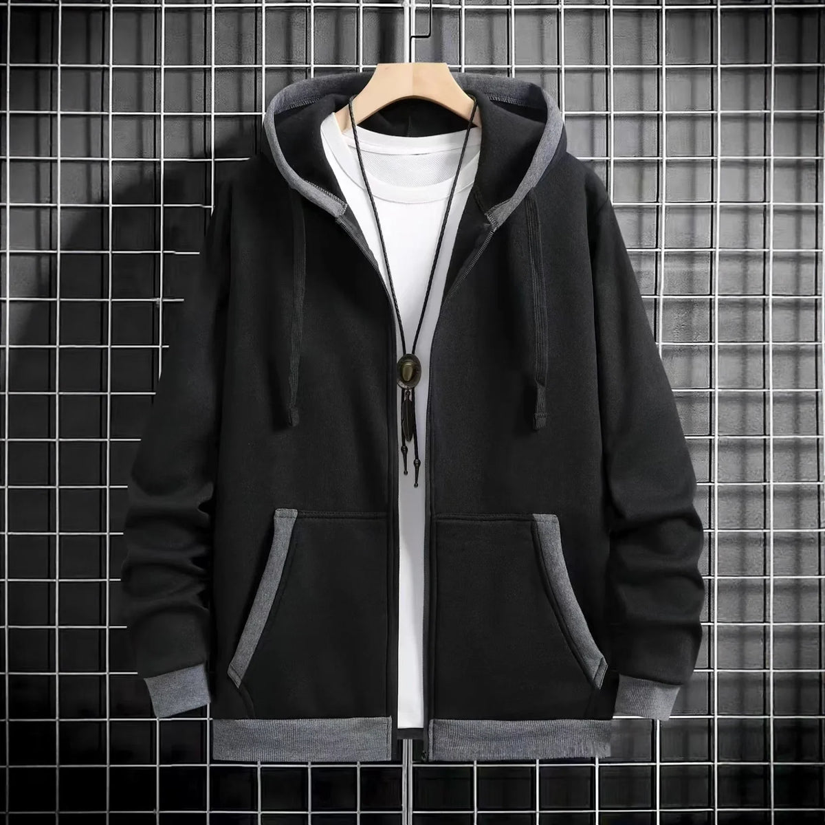 Men's Hooded Zipper Cardigan