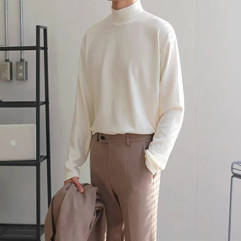 Men's Casual Plush Turtleneck