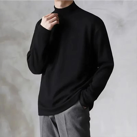 Men's Casual Plush Turtleneck