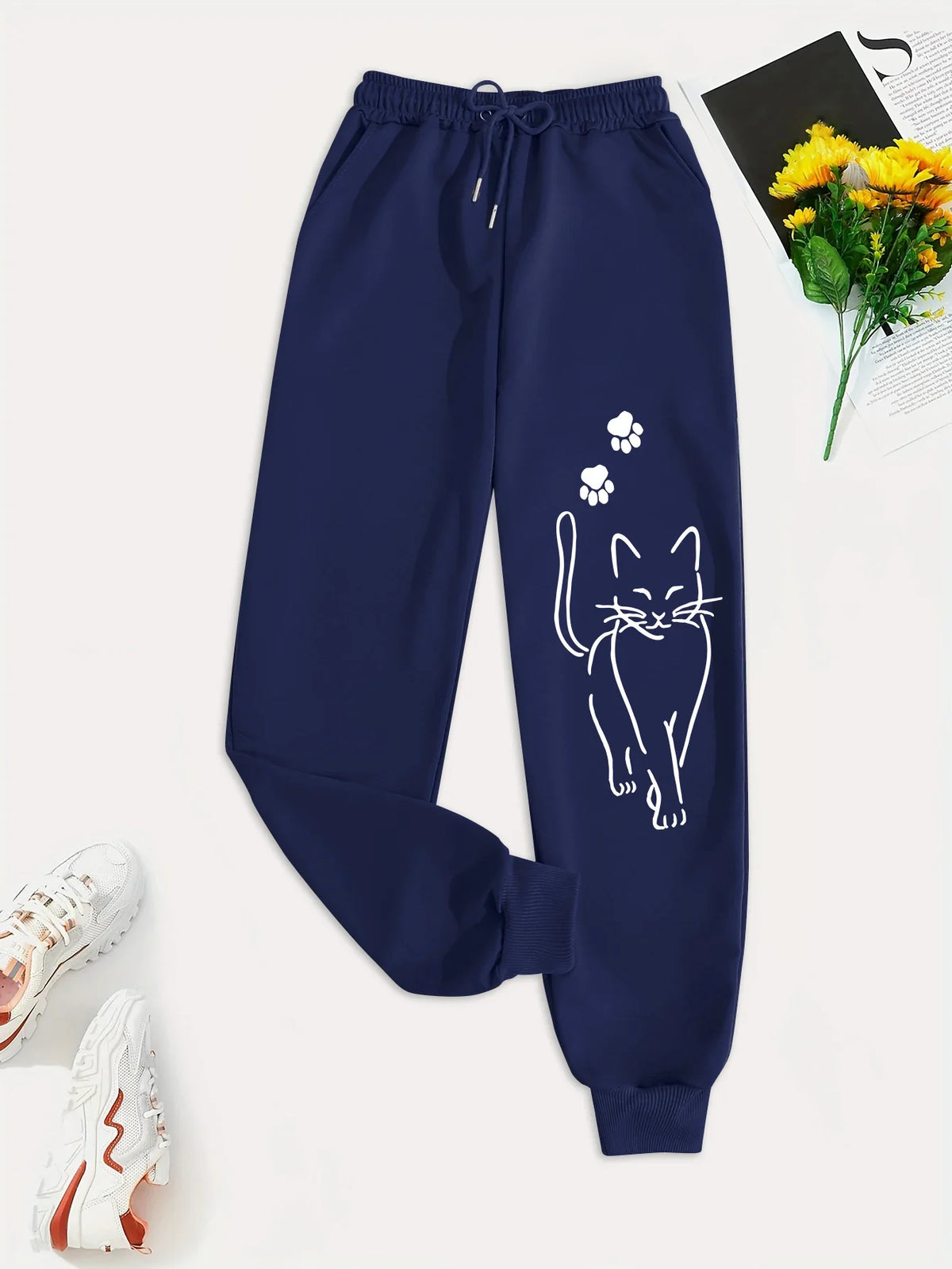 Women's Cat Print Pants