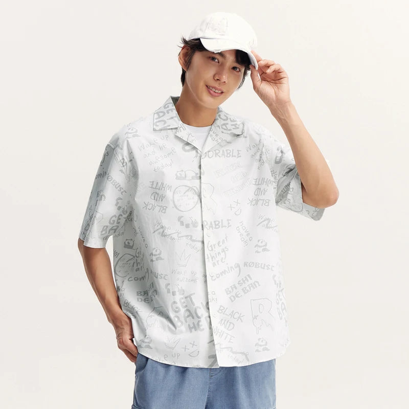 Camicia artistica da uomo