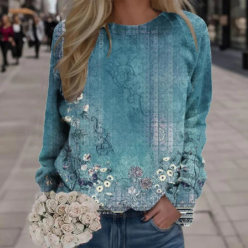 Damen-Sweatshirts mit 3D-Waldmotiv