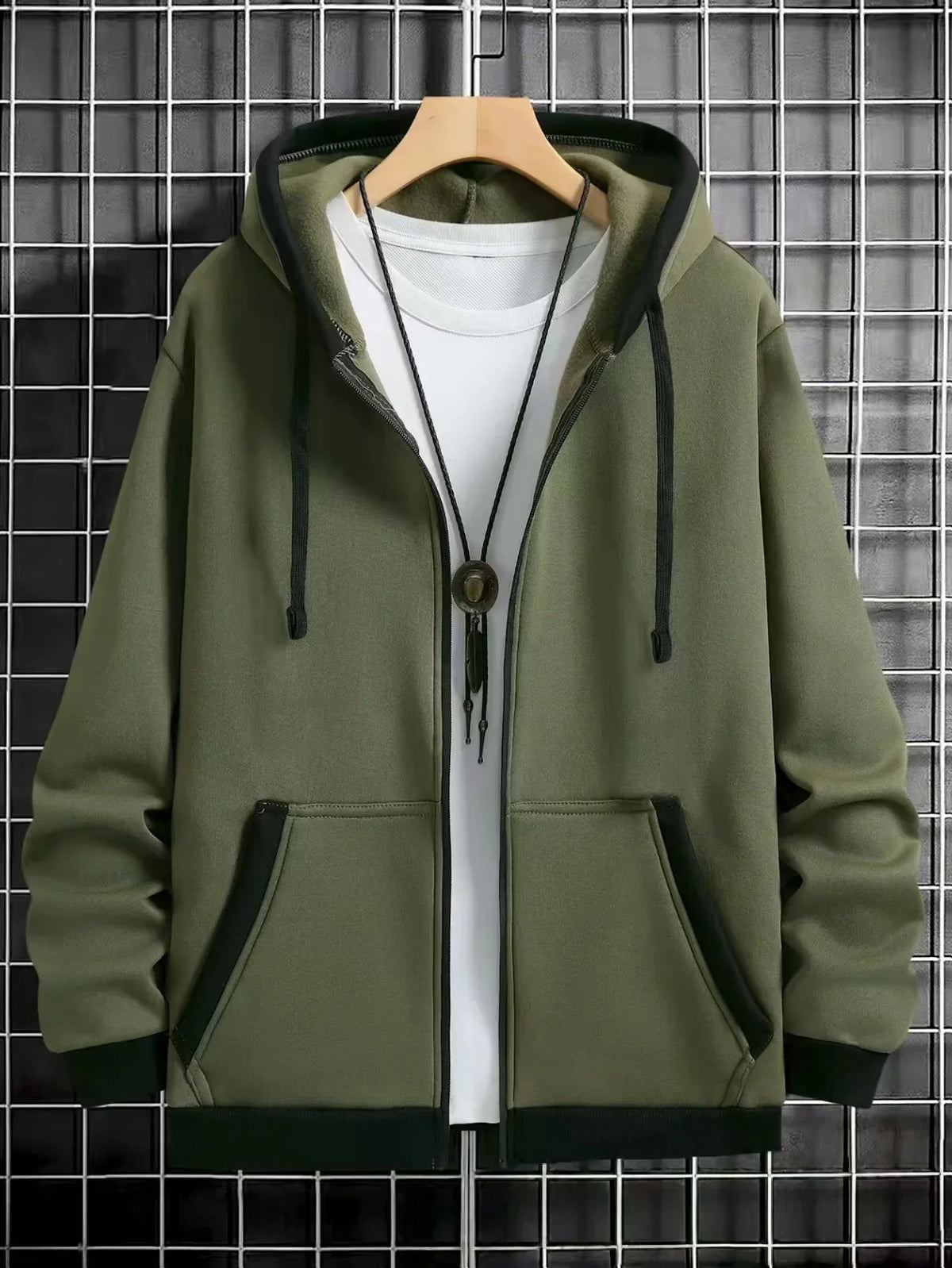Men's Hooded Zipper Cardigan